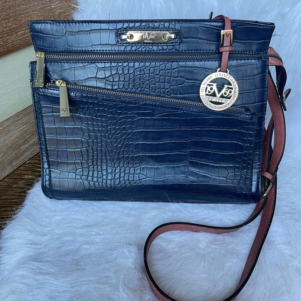 Versace Navy Blue Purse
